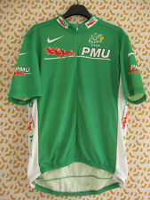 Maillot cycliste PMU Vert tour de France 2006 Dédicacé Signé vintage jersey - L