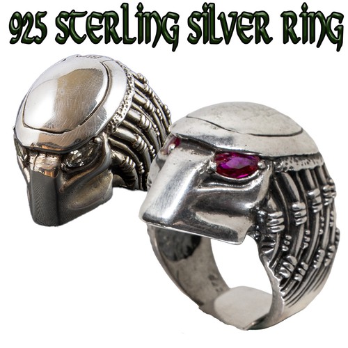 Predator tête bague - predator, .925