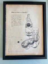 ◕ Cadre Publicité Vintage ◕ Pub Perrier boute-en-train ◕ 40 X 30cm ◕ Années 60 ◕
