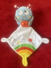 ??Doudou Coccinelle Pois Rouge Bleu Mouchoir Arc En Ciel Chien Brodé POMMETTE