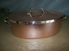 Daubière en cuivre,art populaire,objet ancien,  cuisine,moule,braisière