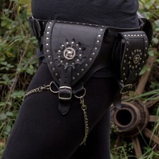 Cuir Utilitaire Ceinture Pochette Clé Vélo Chaîne Motard Boho Voyage Sac Banane