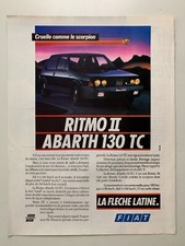 PUBLICITE ANNEES 80 - FIAT RITMO II ABARTH 130 TC