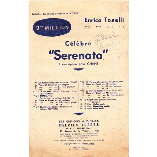 Celebre serenata partition - celebre,