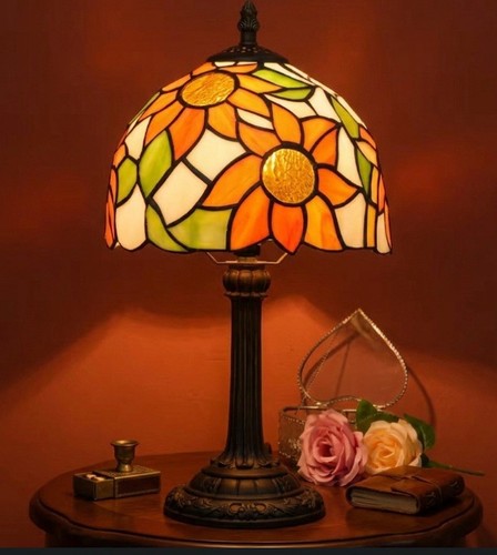 Lampe style tiffany artisanale - lampe,