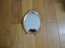 MAGNIFIQUE MIROIR OVALE PSYCHE ANCIEN EN BOIS DORE DE STYLE LOUIS XV/ LOUIS XVI.