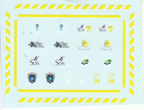 Planche decalques pompiers - planche,