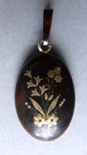 Pendentif reliquaire porte-photo 19e siècle pendant Fleur