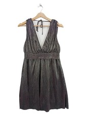 MANGO Robe de cocktail Dames Robe T EU 36 gris clair élégant