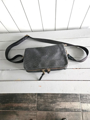 Sac bandoulière cuir noir - à,