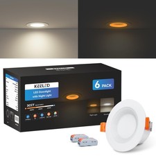 Spot LED Encastrable avec Veilleuse, 6W, 3 Températures de Couleur Sélectionn...