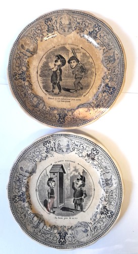 Assiettes anciennes la - ,