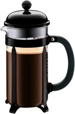 Cafetière à piston - 8 tasses - 1.0 L Verre borosilicate - BODUM CHAMBORD - Noir