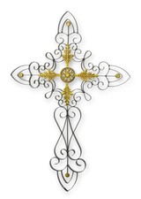 Une décoration murale en forme de croix en fer réplique design rétro décoration