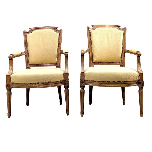 Fauteuil louis xvi noyer - fauteuil,