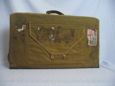 Valise en cuir marron