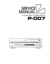 Service Manuel D'Instructions pour Luxman P-007