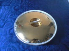 RARE SOUPIERE PLAT PORCELAINE BLANCHE ET DOREE ROYAL WORCESTER FIREPROOF VINTAGE