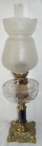 Lampe pétrole bronze - lampe, &