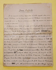 MANUSCRIT ANATOLE LE BRAZ 1904 CONTE 13 PAGES JEAN PENTECÔTE LEON PHILOUZE TBE
