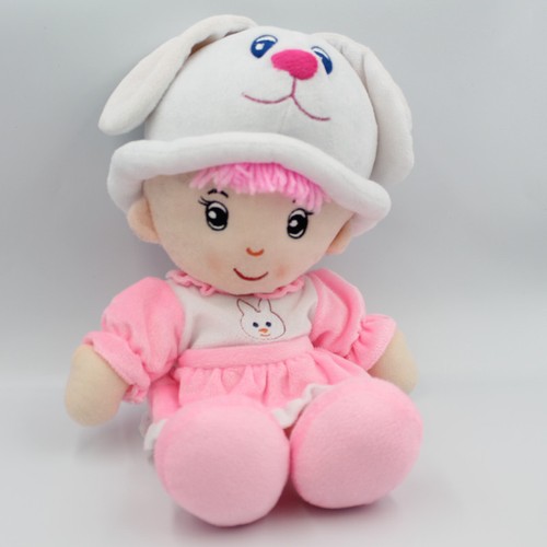 Doudou peluche poupée - , rose