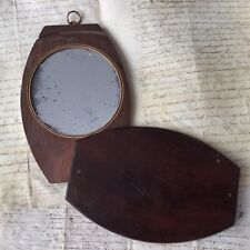 Petit Miroir Voyage Barbier Ancien en Acajou XIXè Mahogany Victorian Miror 19thC