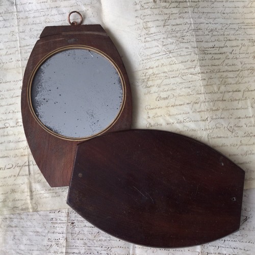 Petit miroir voyage barbier - miroir,