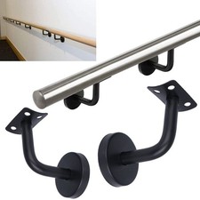 Noir Éscalier Rampe Support Bannister Mural Soutien Main Rail Balustrade Forte