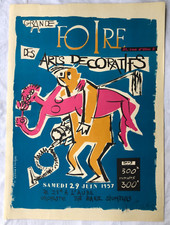 Savignac Affiche signée main 1957 Grande Foire des arts décoratifs Ulm signed