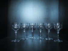 6 ancien verres  eau cristal taillé cristal Saint ST Louis modèle Anvers 17,5 cm