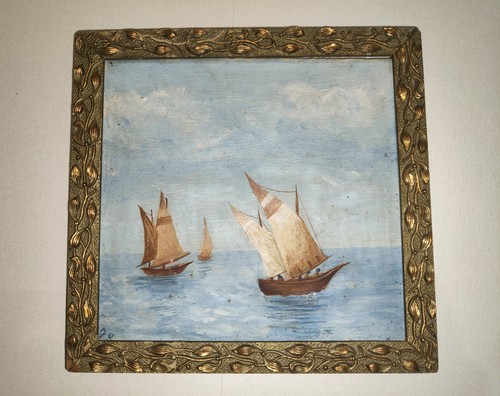 Ancienne peinture marine huile - ancienne,