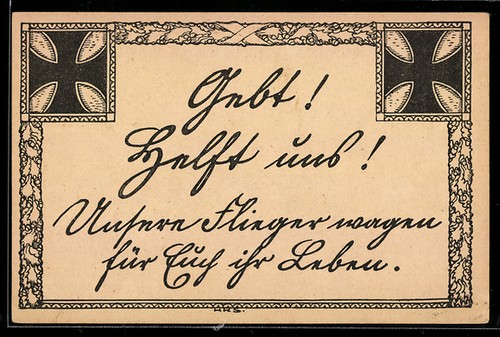 Carte postale allemande - carte,