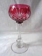 SAINT LOUIS MASSENET VERRE A VIN ROEMER CRISTAL TAILLE DE COULEUR COLORÉ ROSE