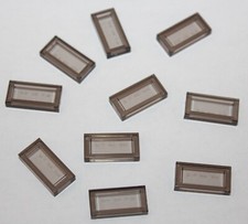 10 x Lego Trans-Black Tile ref 3069b set 75151 8098 7261 10188 75159 7676 75021