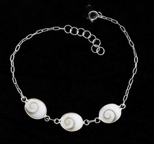 Bracelet Oeil de sainte Lucie ovale ø 12 mm et 20cm en argent massif 925 # 10158