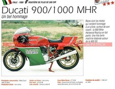 DUCATI 900 et 1000 MHR Mike HAILWOOD Réplica 1980 Fiche Moto 000169