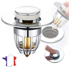 Bouchon d'Évier Lavabo avec Filtre Anti-Bouchon Pour Salle de Bain Cuisine 33mm