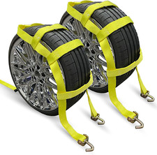 KODIAK STRAPS Adjustable Wheel Net Tow Dolly Basket Straps with Swivel J Hook...