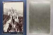 Allemagne, Château de Neuschwanstein, Vintage albumen print, ca.1870 Tirage vint