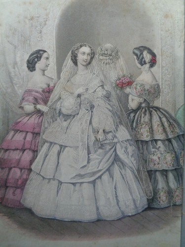Gravure mode ancienne robe - de,