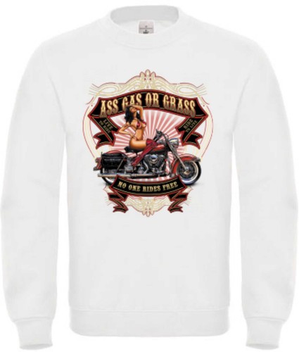Sweat shirt white with - white,