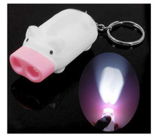 Lampe Poche 2 LED Forme Cochon