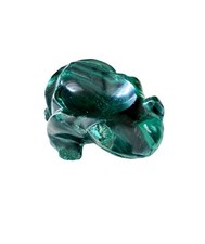 Grenouille en malachite polie