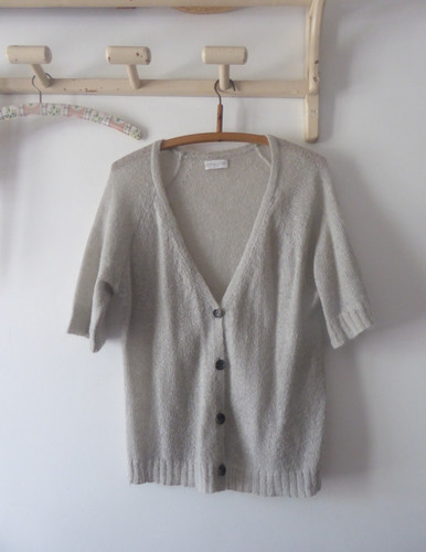 Cardigan gilet col manches - col, v
