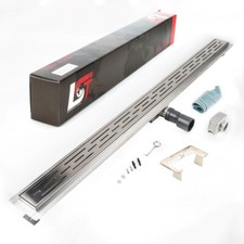 Caniveau Lignes Fente 1200x70mm Gouttière avec Acier Inoxydable Syphon