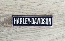 Ecusson moto Harley Davidson patch bande 10cm x 2.cm gris pour blouson biker ?️