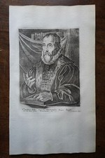 JUSTE LIPSE  (1547-1606)  PORTRAIT GRAVURE ORIGINALE 18 EME ESME  BOULONNOIS