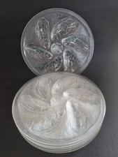 Ensemble de 6 assiettes à huîtres en verre Arcoroc - Vintage-FRANCE