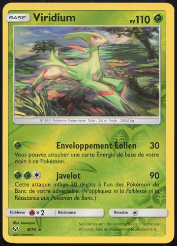 Carte pokémon viridium 73 - carte, 8/73