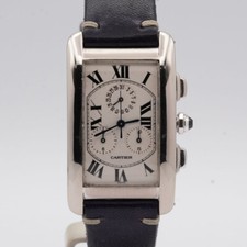 Montre Homme Cartier Tank Américaine Chrono Quartz 2312 27 X 45MM 18K 750 OR